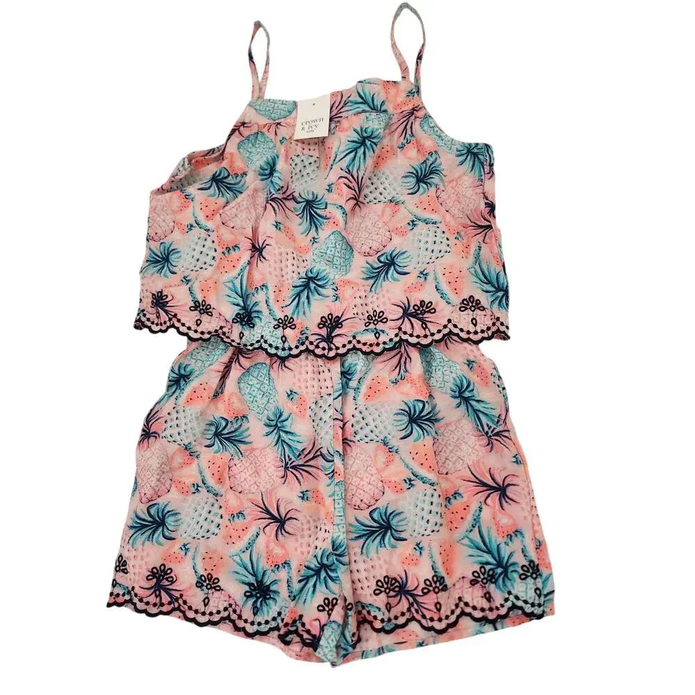 14 New Crown & Ivy strawberry romper